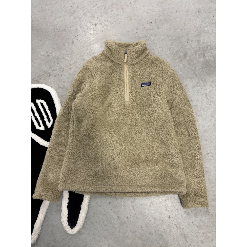 Patagonia Los Gatos 1/4 Zip Fleece Pullover Tan Khaki STY25235 Womens Large